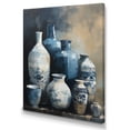thumbnail image 2 of Designart "Blue And Cream Bohemian Vibes Pottery IV" Boho Pottery Canvas Print, 2 of 5