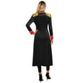 thumbnail image 2 of Haitryli Womens Circus Ringmaster Costume Halloween Cosplay Gothic Tailcoat Long Sleeve Fringe Tuxedo Jacket Black M, 2 of 8