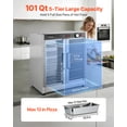 thumbnail image 2 of VEVOR Electric Hot Box Food Warmer, 5-Tier Commercial Warming Cabinet with Water Tray, Double-Door and Adjustable Shelves, Stainless Steel Food Warmer Cabinet, 2 of 9