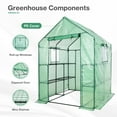 thumbnail image 6 of Aoodor Walk-in Greenhouse with 8 Shelves, 4.7 × 4.7 × 6.4 ft Outdoor Garden Plant House with PE Cover for Growing Vegetables, Flowers, Herbs, 6 of 7
