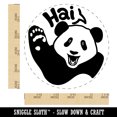 thumbnail image 2 of Waving Panda Saying Hai Rubber Stamp for Scrapbooking Crafting Stamping - Large 1-1/4 Inch, 2 of 7