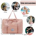 thumbnail image 2 of 20L Travel Duffle Bag with Luggage Handle Sleeve - Water-Resistant for Airport & Getaways, Pink., 2 of 10