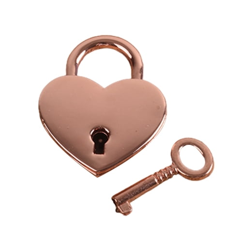 CNDNO 4-Pack Mini Heart Shaped Padlocks With Keys - Gold, Silver, Bronze, Black, 1.2" Wide, For Diaries, Bags, Jewelry Boxes - View #5