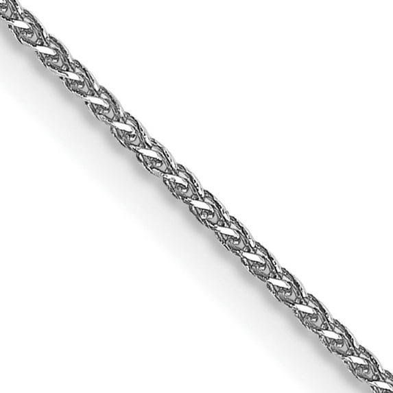 14K White Gold Wg 1.05mm D/C Spiga With Lobster Clasp Chain (26 X 1.05) Made In Peru pen154-26