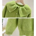 thumbnail image 2 of Vedolay Suit Jacket Girl's Dress Coat Lapel Wool Blend Winter Kids Jackets,Green 8-10 Years, 2 of 4