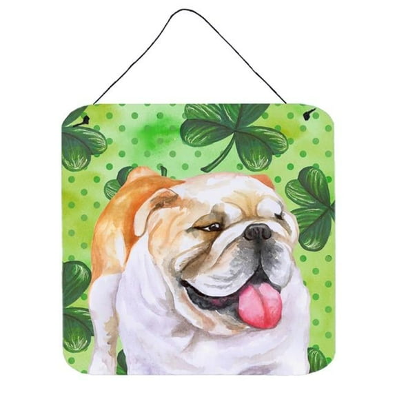English Bulldog St Patricks Wall or Door Hanging Prints