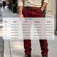 thumbnail image 3 of Mens Corduroy Pants Straight Wide Leg Button Work Pants Vintage Cargo Pants with Multi Pockets for Streetwear, 3 of 9