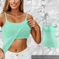 thumbnail image 2 of Hpapadks Women's Tank Tops Sleeveless Solid Yoga Bottoming Underwear Suspender Vest Camisole Tops for Women Mint Green XL, 2 of 5