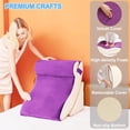 thumbnail image 4 of Orthopedic Bed Wedge Pillow Set - Adjustable Memory Foam Pillow for Post-Surgery Neck and Back Pain Relief - Heartburn and Acid Reflux Relief - Reading and Sleeping Support Pillow (Purple), 4 of 4