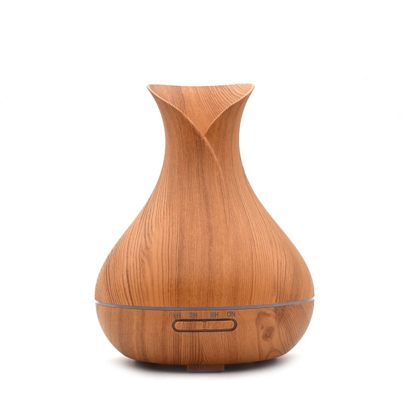 Wooden Grain Vase Shaped Aroma Humidifier Household Humidifier Mini