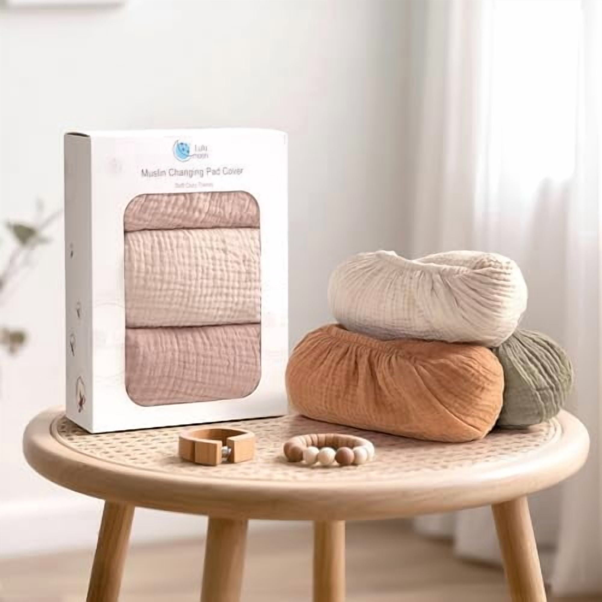 Muslin Changing Pad Cover: Baby Diaper Changing Table Pad Cover - Changing Pad Sheets for Girls Boys 3-Sand