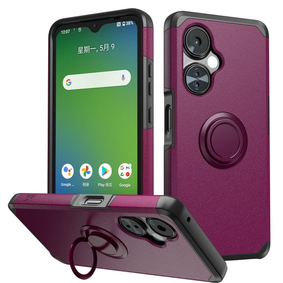 For OnePlus Nord N30 5G Ring Kickstand Cellphone Cover Case - mkrng Purple