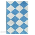 thumbnail image 2 of Teppich Homes Blue Geometric Pattern Wool Area Rug 6x9 - Tufted Carpet for Hallway and Bed, Living Room, 2 of 5