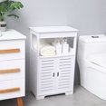 thumbnail image 4 of Double Door Double Compartment 80 High Storage Cabinet Free Standing Floor Storage Modern Bathroom Furniture Bookcase Shoe Storage Rack50x30x80cm, 4 of 8