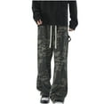 thumbnail image 2 of Puntoco Pantalones cargo de color sólido con bolsillos y cremallera, cintura elástica y largo completo para hombre, 2 of 5