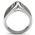 thumbnail image 3 of High polished (no plating) Stainless Steel Ring with No Stone for Women No Stone Stone Color Style TK521 Size 5, 3 of 3