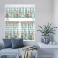 thumbnail image 6 of Kitchen Window Curtains Valance and Tier Set, Summer Marine Life Coral Starfish Rod Pocket Tier Curtain Valance Set, Sea Shell Teal Buffalo Light Filtering Cafe Curtains for Bedroom Living Room, 6 of 9
