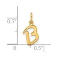thumbnail image 5 of Auriga 925 Sterling Silver Gold-tone Letter B Initial Charm for Women(L- 15.61mm, W- 7.77mm), 5 of 6