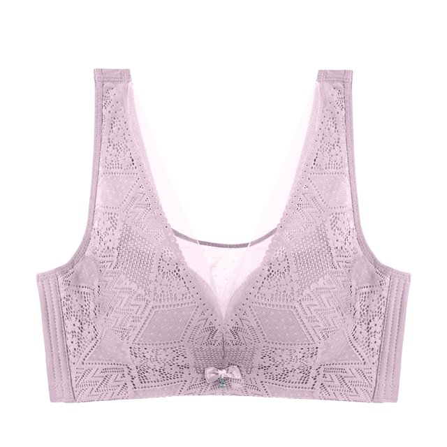 Women's Fashionable Casual Light Sexy Adjustable Lace Cup Less Rim Less Vest Style Thin Cup Bra