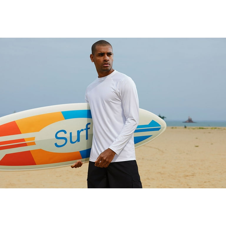 YuKaiChen Men's Long Sleeve Swim Shirts Rashguard UPF 50+ UV Sun