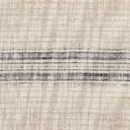 thumbnail image 4 of Uno 50 Inch Throw Blanket, Soft Cotton, Linen, Woven Stripes, Beige, Brown, 4 of 5