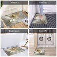 thumbnail image 3 of Elegant Ivory Flower Front Door Mat, Indoor Mats for Bedroom Bathroom Kitchen, Floor Mat Non-Slip, Soft Carpet Floor Cover Machine Washable Entryway Mat - 20x31.5in, 3 of 5