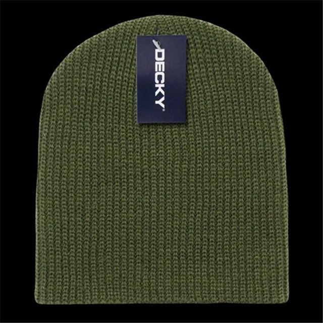 Decky 608-OLV GI Cuffless Watch Caps, Olive