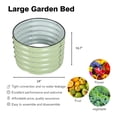 thumbnail image 4 of BPS Galvanized Metal Raised Garden Bed Kit, 2Pcs 2x2x1.4 ft Round Outdoor Planter Boxes for Vegetables Flowers, Green, 4 of 5