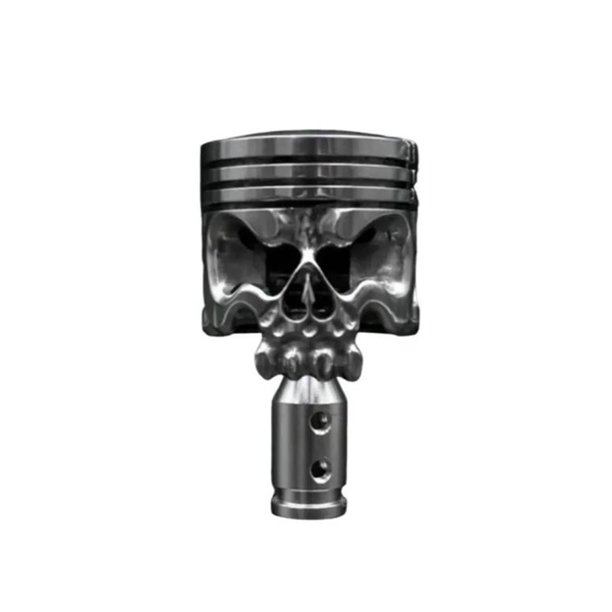 Metal Gear Solid,Cráneo en Forma de Acero Inoxidable Moldeado Selector de Cubierta Del Botón Del Engranaje Del Coche,El Botón de Transmisión Manual Automático Se Adapta a la Mayoría de los Vehículos,V