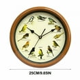 thumbnail image 2 of DESIGNICE Bird Wall Clock 10" that Sings on Hour Bird Clock with Sound Decorative Wall, 2 of 7