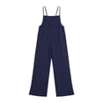 thumbnail image 7 of Women's Wide Leg Jumpsuits Oversized Spaghetti Strap Bohos Cotton Like Overalls Womens Summer Casual Solid Loose Fits Lightweight Comfy Rompers, 7 of 7