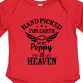 thumbnail image 4 of Inktastic Handpicked for Earth by My Poppy in Heaven with Angel Wings` Boys or Girls Long Sleeve Baby Bodysuit, 4 of 5