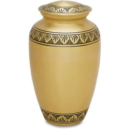Star Legacy's Athena Bronze - Gold Brass Metal Cremation Adult Urn for Human Ashes w Velvet Bag