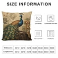 thumbnail image 5 of JEUXUS Chinoiserie Pillow Cover Peacock Vintage Decorative Throw Pillow Case Cushion Cover for Bedroom Sofa Living Room Couch Chair Office, 5 of 5