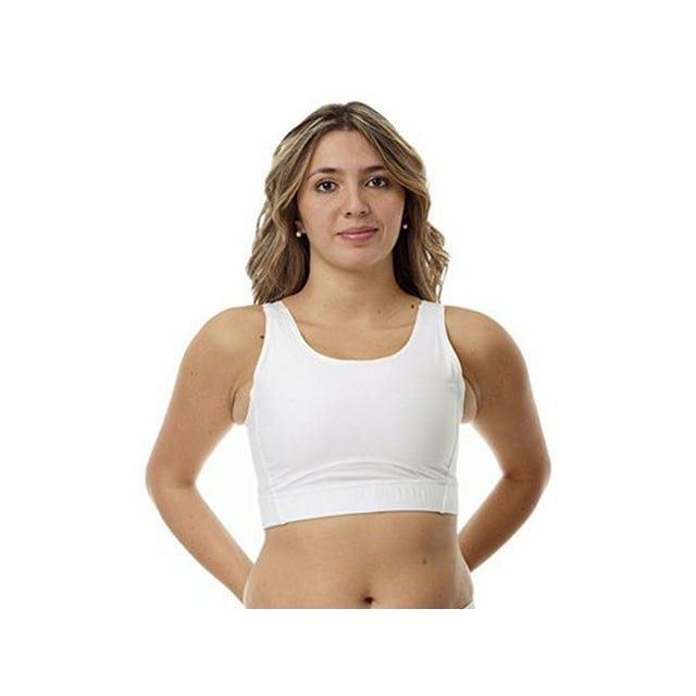 Underworks MagiCotton Soutien-Gorge Minimiseur de Sport et à Liens Blanc