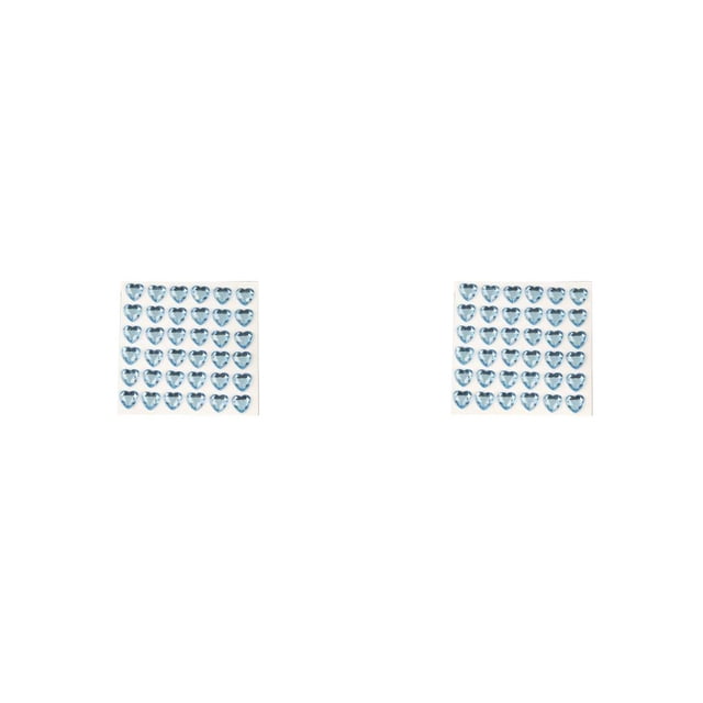Matsuzay 10 hojas de pegatinas de diamantes de imitación, calcomanías acrílicas para niños, Material para estudiantes, pegatina para uñas, álbum de Azul claro 2piezas
