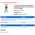 thumbnail image 2 of Accessory Drive Accessory Drive Belt - Compatible with 2018 - 2019 Honda CR-V 2.4L 4-Cylinder, 2 of 2