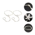 thumbnail image 3 of MasteelfCA 2Pcs Fashionable Ankle Chains Decorative Anklet Elastic Bride Foot Chain Jewelry, 3 of 7