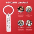 thumbnail image 3 of ifundom i Love You Key Chain Stainless Steel Key Ring Simple and Generous Hanging Decoration 1Pack, 3 of 8