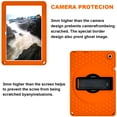 thumbnail image 4 of Dteck for Walmart ONN 10.1 Inch Gen 3 2022 Tablet(Model:100071485) Case, Shoulder Strap Hand Strap Rotatable Stand Kids Friendly Shockproof Armor Case for Onn 10.1 3nd Gen, Orange+Black, 4 of 10