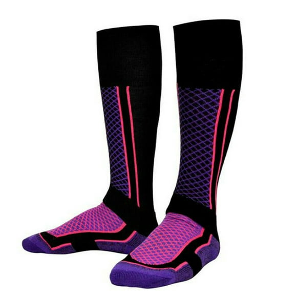 Outfmvch Wool Socks for Women,Thermal Socks Fuzzy Socks Socks Winter Men Sports Snowboard Cotton Thermal Warm Long Ski Socks Cloud Socks Women Bearpaw Socks Purple A