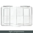 thumbnail image 4 of mDesign Plastic Tea Bag Divided Storage Organizer Box with Hinge Lid - Clear, 4 of 8