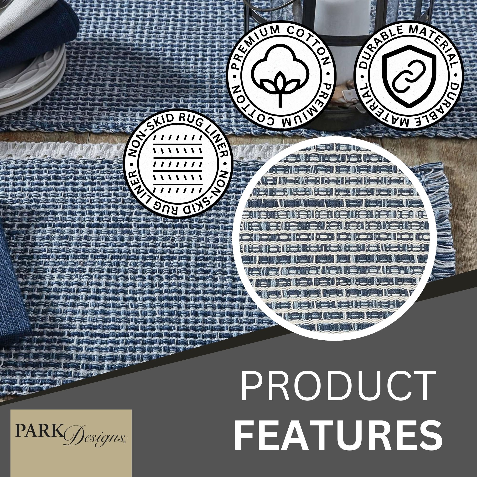 Park Designs Denim Tweed Placemat Set of 4