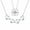 White Gold/Sterling, variant on 4 Leaf Clover Heart Pendant Necklace for Women Magnetic Sterling Silver Ginger Lyne Collection