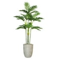 thumbnail image 1 of Vintage Home Artificial Faux Real Touch 6.33 Feet Tall Palm Tree And Fiberstone Planter, 1 of 3