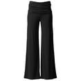 thumbnail image 5 of Purcolt Yoga Pants for Women Comfortable Ruched Elastic Waisted Wide Leg Palazzo Pants Casual Loose Fit Fold Over Pants Summer Beach Trousers, 5 of 5