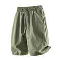 thumbnail image 4 of Mens Casual Sweat Shorts Drawstring Summer Beach Stretch Quilted Shorts Workout Running Big and Tall Size XS-3XL Army Green, 4 of 8