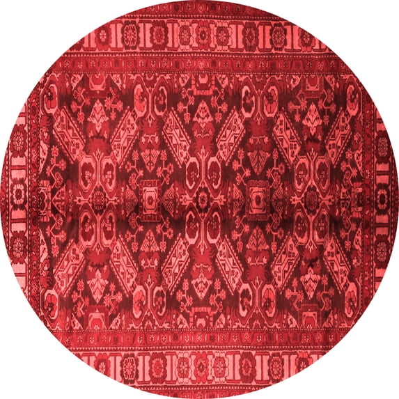 Ahgly Company Indoor Round Persian Red Traditional Area Rugs, 6' Round