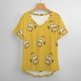 thumbnail image 6 of Simpsons Women's Shirt V-Neck Breathable Short-Sleeve T-Shirt Casual Fashion Tee Soft & Trendy Blouse S, 6 of 8