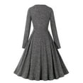 thumbnail image 3 of WJHWSX Fall Dresses for Women 2025,Womens Dresses,Dresses for Women,Long Sleeve,Crew Neck,Comfort Fit,Solid,S(US:4), 3 of 8
